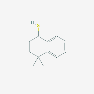 molecular formula C12H16S B13294565 4,4-Dimethyl-1,2,3,4-tetrahydronaphthalene-1-thiol 