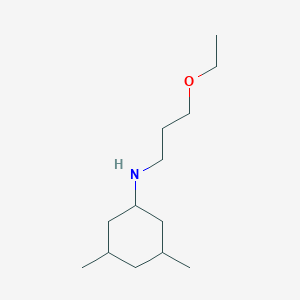 molecular formula C13H27NO B13294569 N-(3-ethoxypropyl)-3,5-dimethylcyclohexan-1-amine 