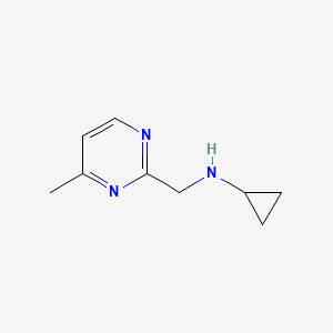 molecular formula C9H13N3 B13294581 N-[(4-methylpyrimidin-2-yl)methyl]cyclopropanamine 