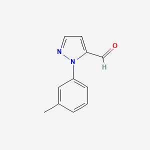 molecular formula C11H10N2O B13294608 2-(M-Tolyl)pyrazole-3-carbaldehyde 