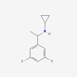 molecular formula C11H13F2N B13294616 N-[1-(3,5-difluorophenyl)ethyl]cyclopropanamine 