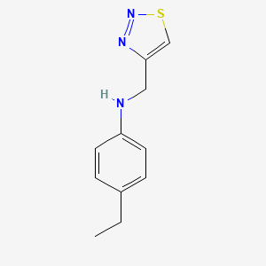 molecular formula C11H13N3S B13294628 4-Ethyl-N-(1,2,3-thiadiazol-4-ylmethyl)aniline 