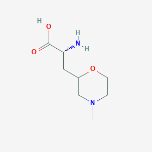 molecular formula C8H16N2O3 B13294647 (2R)-2-Amino-3-(4-methylmorpholin-2-yl)propanoic acid 