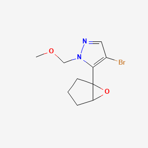 molecular formula C10H13BrN2O2 B13294648 4-Bromo-1-(methoxymethyl)-5-{6-oxabicyclo[3.1.0]hexan-1-yl}-1H-pyrazole 