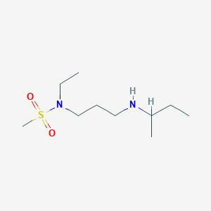 molecular formula C10H24N2O2S B13294660 N-{3-[(butan-2-yl)amino]propyl}-N-ethylmethanesulfonamide 
