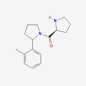 molecular formula C16H22N2O B13294671 2-(2-Methylphenyl)-1-[(2S)-pyrrolidine-2-carbonyl]pyrrolidine 