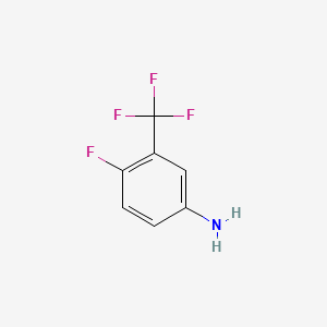 molecular formula C7H5F4N B1329471 4-Fluoro-3-(trifluoromethyl)aniline CAS No. 2357-47-3