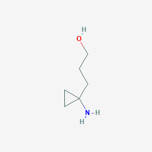 molecular formula C6H13NO B13294716 3-(1-Aminocyclopropyl)propan-1-ol 