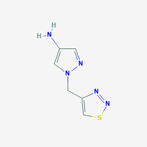 molecular formula C6H7N5S B13294718 1-[(1,2,3-Thiadiazol-4-yl)methyl]-1H-pyrazol-4-amine 