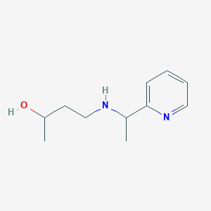 molecular formula C11H18N2O B13294725 4-{[1-(Pyridin-2-yl)ethyl]amino}butan-2-ol 