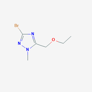 molecular formula C6H10BrN3O B13294728 3-Bromo-5-(ethoxymethyl)-1-methyl-1H-1,2,4-triazole 
