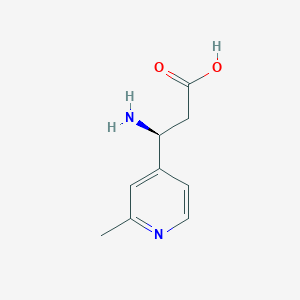 molecular formula C9H12N2O2 B13294745 (3S)-3-Amino-3-(2-methylpyridin-4-YL)propanoic acid 