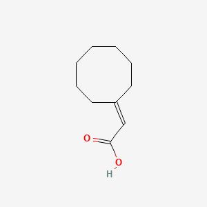 molecular formula C10H16O2 B13294750 Cyclooctylideneacetic acid 
