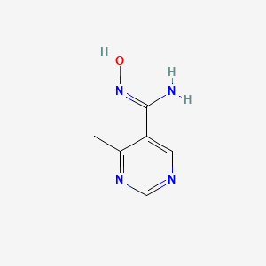 molecular formula C6H8N4O B13294764 N'-Hydroxy-4-methylpyrimidine-5-carboximidamide 