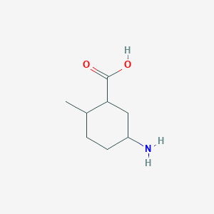 molecular formula C8H15NO2 B13294768 5-Amino-2-methylcyclohexane-1-carboxylic acid 