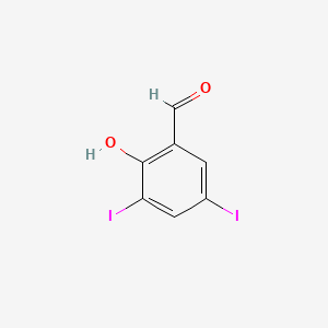 molecular formula C7H4I2O2 B1329479 3,5-二碘水杨醛 CAS No. 2631-77-8