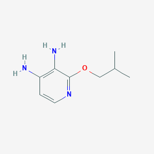 molecular formula C9H15N3O B13294801 2-(2-Methylpropoxy)pyridine-3,4-diamine 