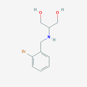 molecular formula C10H14BrNO2 B13294832 2-{[(2-Bromophenyl)methyl]amino}propane-1,3-diol 