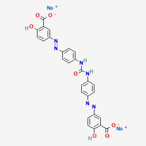 molecular formula C27H18N6Na2O7 B1329484 Benzoic acid, 3,3'-[carbonylbis(imino-4,1-phenyleneazo)]bis[6-hydroxy-, disodium salt CAS No. 2829-42-7