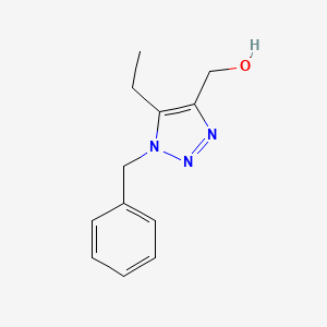 molecular formula C12H15N3O B13294853 (1-benzyl-5-ethyl-1H-1,2,3-triazol-4-yl)methanol 