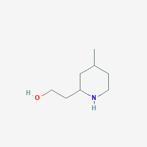 molecular formula C8H17NO B13294859 2-(4-Methylpiperidin-2-YL)ethan-1-OL 
