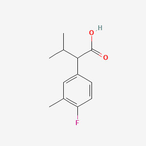 molecular formula C12H15FO2 B13294872 2-(4-Fluoro-3-methylphenyl)-3-methylbutanoic acid 