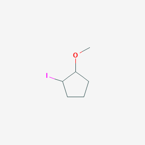 molecular formula C6H11IO B13294892 1-Iodo-2-methoxycyclopentane 