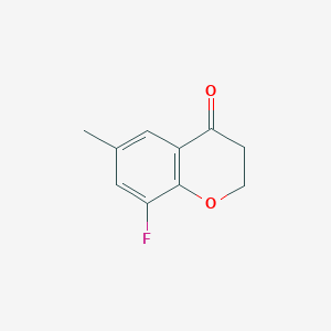 molecular formula C10H9FO2 B13294899 8-Fluoro-6-methylchroman-4-one 