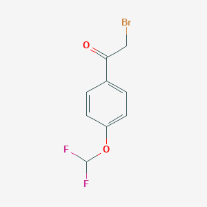 molecular formula C9H7BrF2O2 B132949 2-溴-1-(4-(二氟甲氧基)苯基)乙酮 CAS No. 141134-24-9