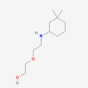 molecular formula C12H25NO2 B13294925 2-{2-[(3,3-Dimethylcyclohexyl)amino]ethoxy}ethan-1-ol 
