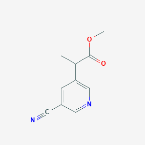 molecular formula C10H10N2O2 B13294936 Methyl 2-(5-cyanopyridin-3-yl)propanoate 