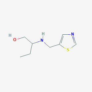 molecular formula C8H14N2OS B13294959 2-[(1,3-Thiazol-5-ylmethyl)amino]butan-1-ol 