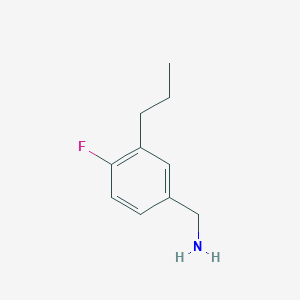 molecular formula C10H14FN B13294960 (4-Fluoro-3-propylphenyl)methanamine 