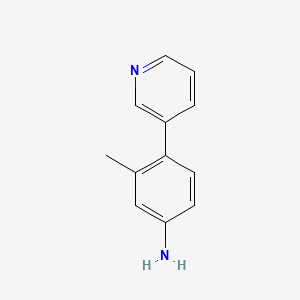 molecular formula C12H12N2 B13294981 3-Methyl-4-(pyridin-3-yl)aniline 