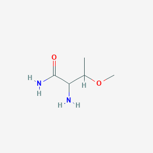 molecular formula C5H12N2O2 B13294989 2-Amino-3-methoxybutanamide 