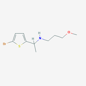 molecular formula C10H16BrNOS B13295008 [1-(5-Bromothiophen-2-yl)ethyl](3-methoxypropyl)amine 