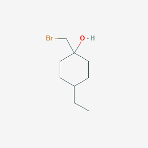 molecular formula C9H17BrO B13295015 1-(Bromomethyl)-4-ethylcyclohexan-1-ol 