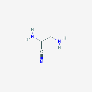 molecular formula C3H7N3 B13295074 2,3-Diaminopropanenitrile 