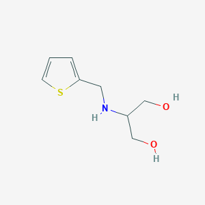 molecular formula C8H13NO2S B13295091 2-[(Thiophen-2-ylmethyl)amino]propane-1,3-diol 