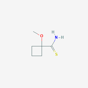 molecular formula C6H11NOS B13295152 1-Methoxycyclobutane-1-carbothioamide 
