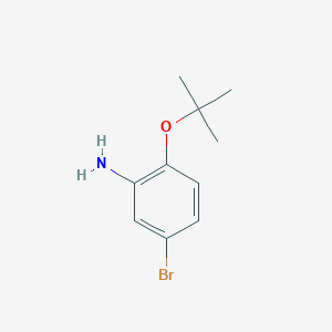 molecular formula C10H14BrNO B13295163 5-Bromo-2-(tert-butoxy)aniline 