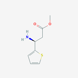 molecular formula C8H11NO2S B13295173 methyl (3S)-3-amino-3-(thiophen-2-yl)propanoate 