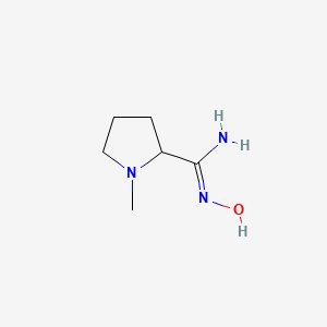 molecular formula C6H13N3O B13295192 N'-hydroxy-1-methylpyrrolidine-2-carboximidamide 