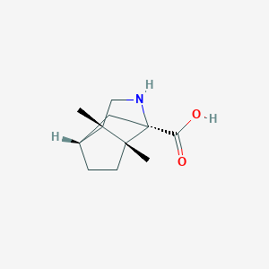 molecular formula C11H17NO2 B13295216 (1R,3R,6S,7R)-6,7-Dimethyl-4-azatricyclo[4.3.0.0,3,7]nonane-3-carboxylic acid 