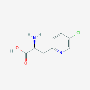 molecular formula C8H9ClN2O2 B13295224 (2S)-2-Amino-3-(5-chloropyridin-2-YL)propanoic acid 