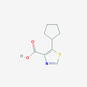 molecular formula C9H11NO2S B13295270 5-Cyclopentyl-1,3-thiazole-4-carboxylic acid 