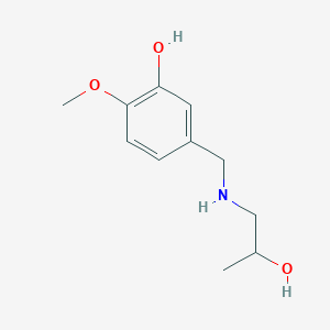 molecular formula C11H17NO3 B13295271 5-{[(2-Hydroxypropyl)amino]methyl}-2-methoxyphenol 