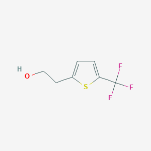 molecular formula C7H7F3OS B13295298 2-[5-(Trifluoromethyl)thiophen-2-yl]ethan-1-ol 