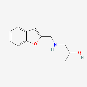 molecular formula C12H15NO2 B13295412 1-((Benzofuran-2-ylmethyl)amino)propan-2-ol 