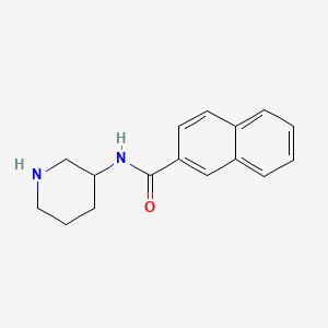 molecular formula C16H18N2O B13295422 N-(Piperidin-3-YL)naphthalene-2-carboxamide 